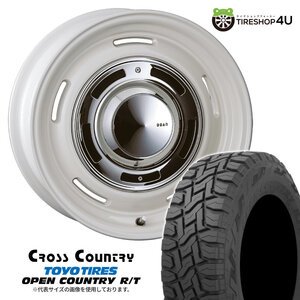 4本セット クリムソン クロスカントリー CROSSCOUNTRY 17x7.0J 10/108/114.3 +38 White TOYO トーヨー オープンカントリー R/T 225/60R17BL