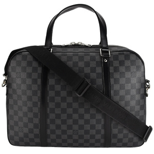 ルイヴィトン LOUIS VUITTON ダミエグラフィット N48118 グレー ブラック ヨーン ビジネスバッグ ブリーフケース 2way ショルダー 中古