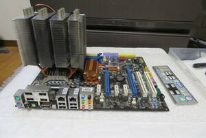 X58Platinum,(マザーボード)、CPUファン冷却クーラー　CPU X5690（起動確認）バックパネル