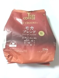 ★送料無料★キーコーヒー KEY DOORS+ モカブレンド 粉 (FP) 250g コーヒーの粉