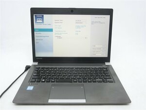 中古ノートパソコンノートPC　TOSHIBA　R63/F　Core 6世代i7　メモリ4GB　　BIOSまで表示　　 ジャンク品　送料無料　