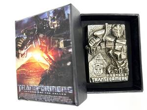 ♪ZIPPO/ジッポー TRANSFORMERS トランスフォーマー REVENGE OF THE FALLEN ライター 希少 火花確認済 喫煙具 美品 箱付き 中古品♪