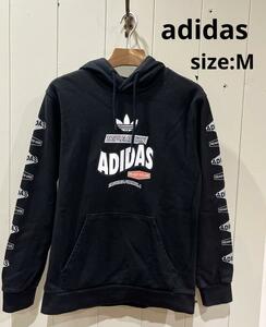 adidas アディダスオリジナルス ポップアート スウェットパーカー ブラック