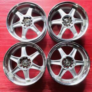 KID’S RACING サイズ 17×7.5JJ PCD100/114.3 H5 OFF+42 ハブ径約72mm 傷汚れあり 4本セット