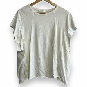 美品 Chloe クロエ ロゴ刺繍 半袖 クルーネック Tシャツ カットソー ワイドシルエット XS ホワイト