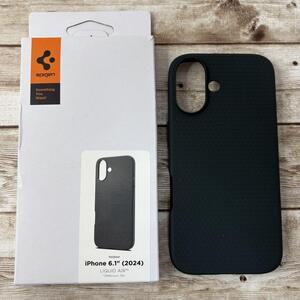 美品 Spigen iPhone 16 ケース カバー グリーン 米軍 MIL