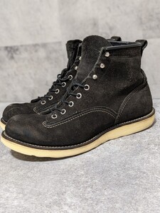 RED WING レッドウィング ワークブーツ 2900 US8 LINEMAN BOOTS ラインマン ブラック スエード　OSAGARI