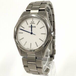 ●SEIKO セイコー クレドール メンズ腕時計 8J81-0AM0 チタン ホワイト文字盤 クォーツ 中古[ne]u614