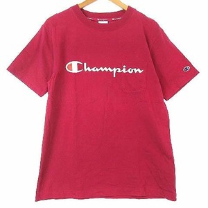 チャンピオン CHAMPION Tシャツ 半袖 ロゴ プリント ポケット クルーネック C8-M30B ピンク M メンズ