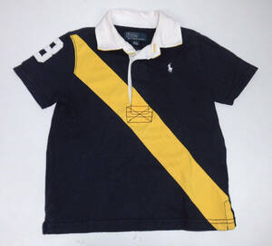 ☆POLO RALPH LAUREN ポロラルフローレン KIDS ラグビーポロシャツ 90cm ネイビー 子供服