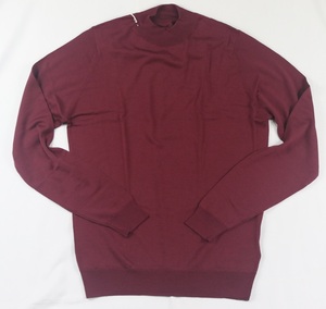 新品 John Smedley ジョンスメドレー 最高級メリノウール モックネック　XXLサイズ BORDEAUX