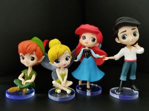 Disney Characters Q posket petit-Fantastic Time Ⅱ全4種（ディズニー ピーターパンティンカーベルアリエルエリック） 用台座