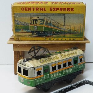 AN【CENTRAL EXPRESS 1005A セントラル エクスプレス 特急 電車】フリクション ブリキ玩具TIN TOY 昭和レトロ内藤商店【箱付】0801