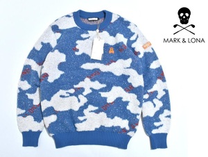 【送料無料】新品 MARK & LONA Skywalker Crew Sweater 46 MLM-1D-AB05 マークアンドロナ ニットセーター スカル クラウド カモ