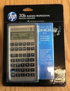 【新品】HP 30b Business Professional Financial Calculator RPN ヒューレットパッカード 金融電卓 関数電卓 北米版 証券アナリスト