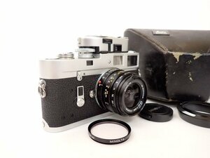 Leica ライカ レンジファインダーカメラ M4 1967年製 119万番台 + MINOLTA 単焦点レンズ M-ROKKOR 28mm F2.8 露出計付 □ 6EC10-9