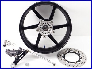 《W4》良品♪V-MAX ENKEI 17×6.00J アルミ鍛造リアホイールkit♪NISSIN 4POTキャリパー付♪