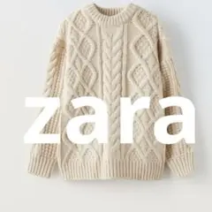 zara ケーブルニットセーター　ザラニット　セレクトモカケーブル