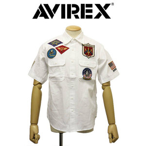 AVIREX (アヴィレックス) 3123020 TOPGUN S/S SHIRT トップガン ショートスリーブ シャツ 30(01)WHITE M