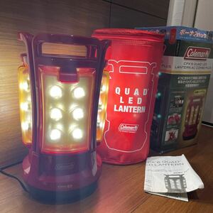 【程度良好】コールマン LED クアッド ランタン ACパワーユニット　専用キャリーケース付き　LANTERN Coleman