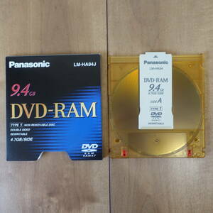 DVD-RAM Panasonic LM-HA94J 9.4GB DOUBLE SIDED TYPE 1 カートリッジタイプ