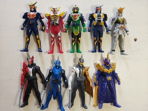 セット ソフビ ライダーヒーローシリーズ セイバー ブレイズ エスパーダ カリバー 鎧武 バロン 龍玄 等 仮面ライダー フィギュア