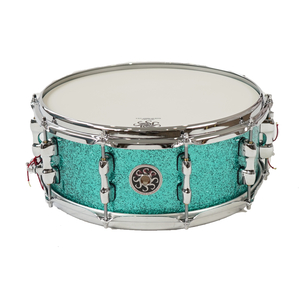 【訳あり】 スネア SAKAE OSAKA HERITAGE SD1455MA/M-TC Maple Snare Mighty Halo ソフトケース付き Turquoise Champagne アウトレット