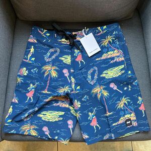 BANKS バンクス サイズ28インチKEIKEI BOARDSHORTS INSIGNIA BLUE 男性用 サーフパンツ ボードショーツ 海パン 水着 メンズ BS0164アロハ 