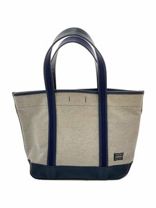 PORTER GIRL◆BOYFRIEND TOTE/ボーイフレンドトート /トートバッグ/コットン/ネイビー/877-08540