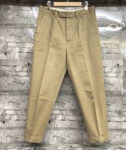 Scye サイ ダブルスラックス 1 TUCK CHINO TROUSERS チノパン MPP-277M サイズ36 ベージュ