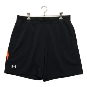 coco 中古 アンダーアーマー UNDER ARMOUR メンズ ハーフパンツ 2XL 黒 ブラック 薄手 レターパックプラス発送可 89821