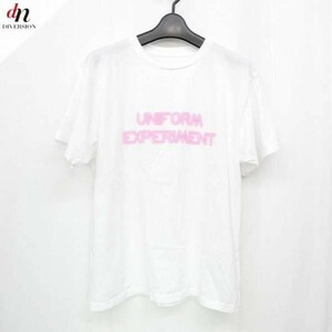 16SS uniform experiment ユニフォームエクスペリメント NEON TEE コットン 半袖 ネオン ロゴ Tシャツ カットソー WHITE 1