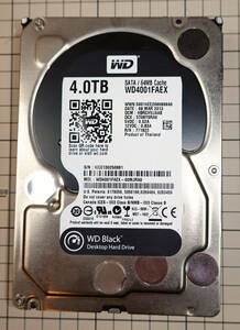 Western Digital WD4001FAEX 4TB/7200rpm/64MB/6Gbps 3.5インチHDD 中古品 送料無料 ②