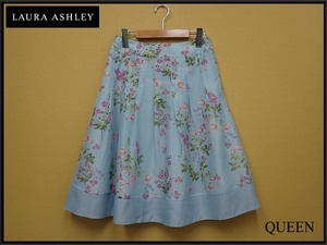 送料無料 LAURA ASHLEY 花柄スカート・7△ローラアシュレイ/フラワー/レディース/24*10*4-7