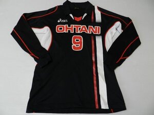 asics/アシックス製！【★『OHTANI/大谷！＃9』高校・大学！/ブラック！クラブ・部活！】バレーボール・ユニフォーム！/Mサイズ