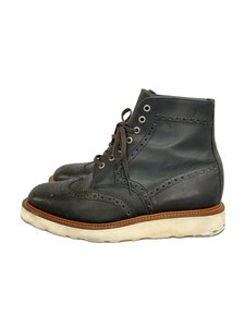 MARK MCNAIRY◆レースアップブーツ/US9/BLK/レザー/8818B