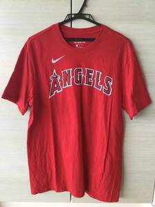 エンゼルス 大谷翔平 NIKE Tシャツ 赤 M 中古品 メジャーリーグ