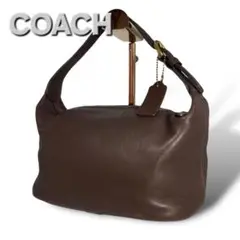 COACH　オールドコーチ　ハンドバッグ　オールレザー　金具　ロゴチャーム