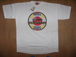 未使用★日本製★90年代★EDWIN エドウィン製品★当時物 FRANCE LIBERTO リベルト Tシャツ★HOTEL LIBERTO PARIS ホテル アメカジ