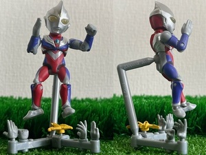 BANDAI★ウルトラマンシリーズ◇マルチ・間接可動・浮遊 [ウルトラマンティガ] フィギュア 開封済み美品 ＊バンダイ食玩