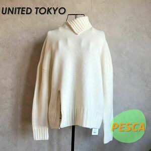 【新品未使用タグ付き】UNITED TOKYO ユナイテッドトウキョウ　カシミヤ混ボリュームタートルニット　フリーサイズ　142530017