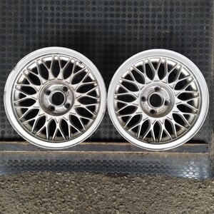 管理番号：W8-193【2本のみ】【15x6.5J 4x100 ET+33 ハブ57】BBS・ＶＷ車等・直接引取可能