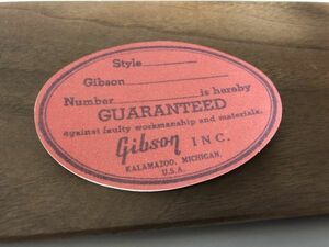 Gibson Orange Soundhole Label Ver2 サウンドホール オレンジラベル ステッカー カット済み #DECAL-GIB-SORANGEV2