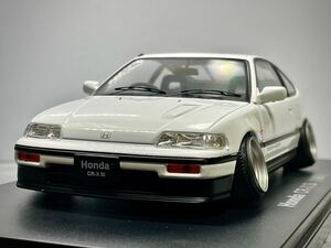 【希少車】国産名車コレクション1/24 HONDA CR-X si ワタナベ８スポーク深リムホイール14インチ 車高短 環状族