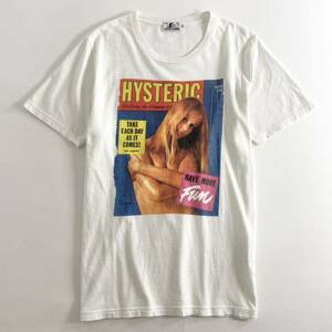 Hf13 HYSTERIC GLAMOUR ヒステリックグラマー ガールプリント 半袖Tシャツ カットソー トップス クルーネック M ホワイト メンズ 紳士服