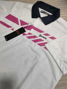 新品 SRIXON スリクソン 半袖 ポロシャツ M ホワイト ネイビー ピンク 白 紺 吸汗 速乾 UVケア ゴルフウェア メンズ　