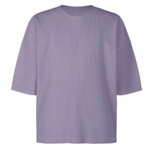 オムプリッセイッセイミヤケ HOMME PLISSE ISSEY MIYAKE 半袖カットソー 半袖Tシャツ パープル 紫 オムプリッセ イッセイミヤケ プリーツ