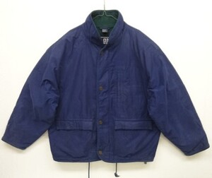 90s ヴィンテージ GAP ギャップ 旧タグ 裏地ウール スタンドカラージャケット ネイビー VINTAGE 90年代 オールドギャップ