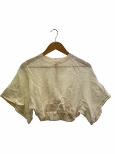 CLANE◆YAKKO SLEEVE MESH TOPS/1/コットン/IVO/16105-1272