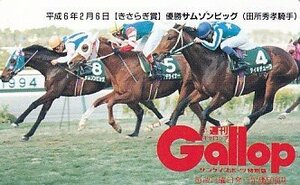 ●Gallop サムソンビッグ 田所秀孝騎手 きさらぎ賞テレカ